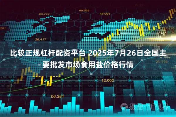 比较正规杠杆配资平台 2025年7月26日全国主要批发市场食用盐价格行情
